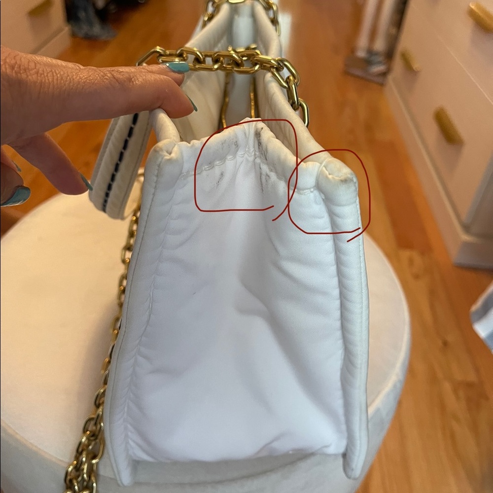 Prada Tessuto Chain White Nylon Tote - Picture 12 of 16